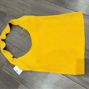 Zara Mustard Ribbed Tank Top